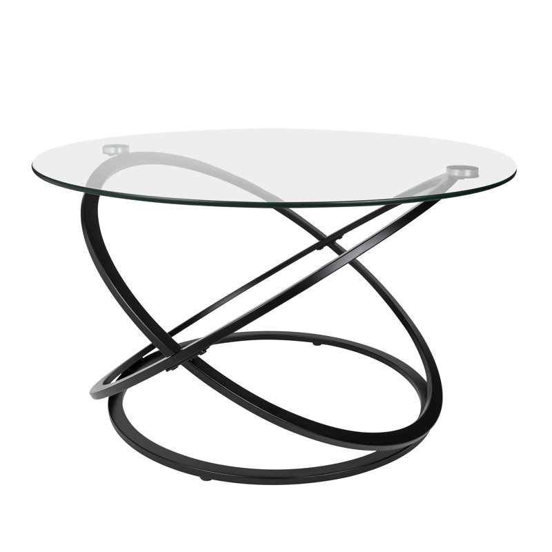 Etta Avenue™ Dimitri Galaxy Tempered Glass Round Coffee Table